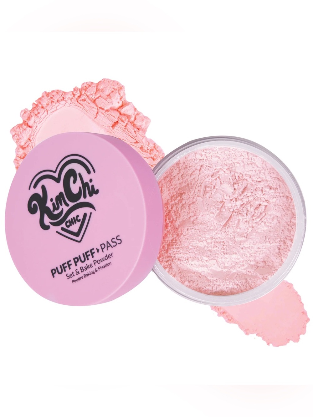 KimChi Chic Pink Puff Puff Pass Set & Bake Powder- brightening all skin tones